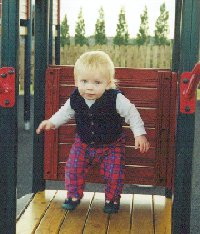 Playing on the slide