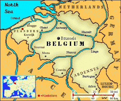 Map of Belgium