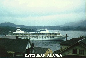 Cruise ship in Ketchikan Harbor