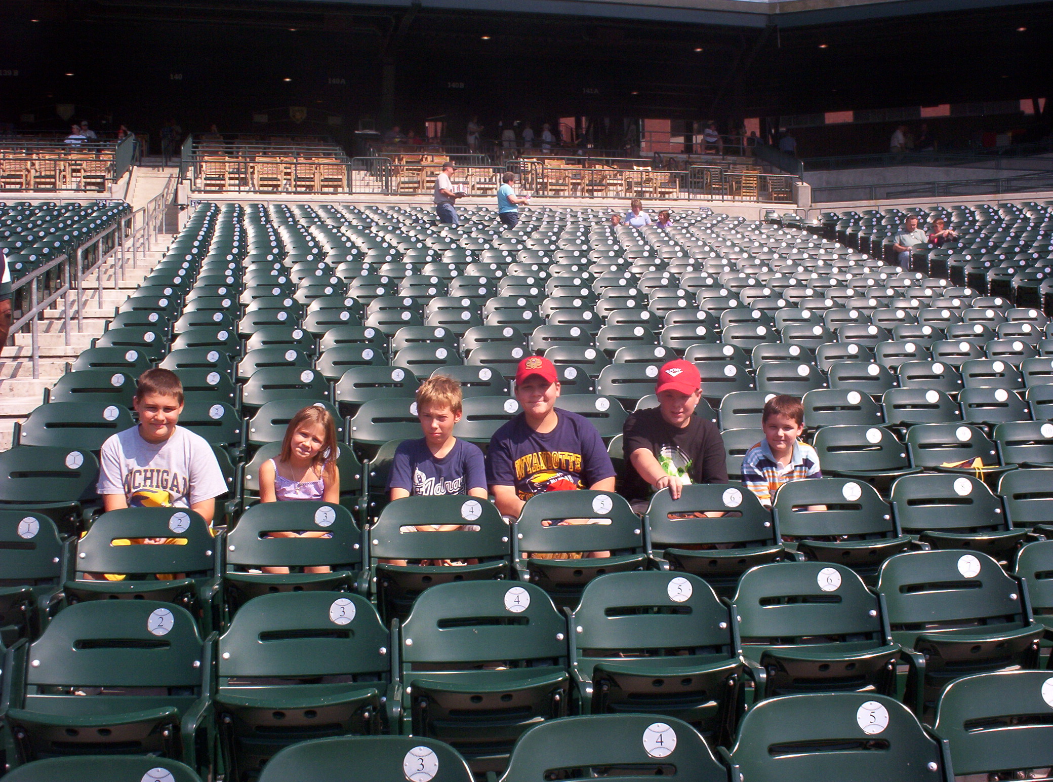 Kids at the Tigers Game with Friends