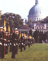 Dress parade on Worden Field