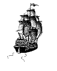 tallship line art