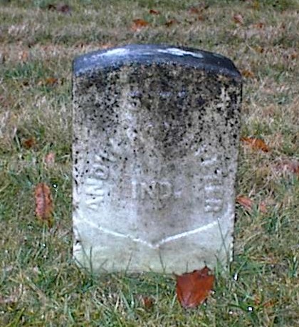 Andrew J. Hollopeter's headstone, Stones River National Battlefield, Ruthersford, TN