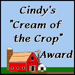 Cindy's Cream of the Crop Award