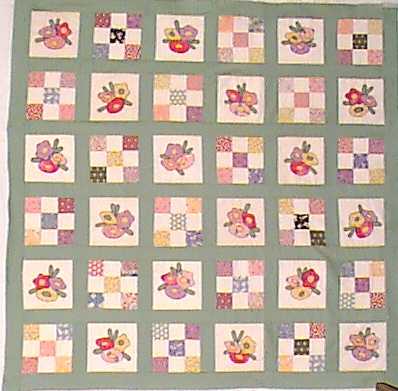 ninepatch flowers quilt