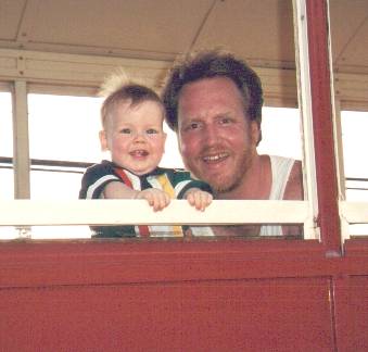 Steve and Sean on train