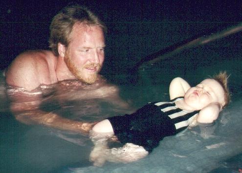 Steve & Sean in pool