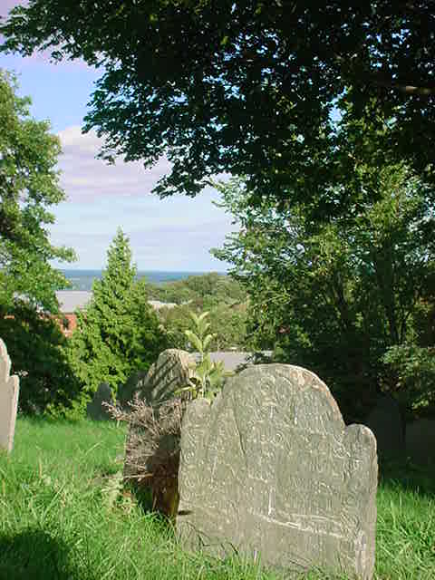 Nathaniel and Mercy (Faunce) Holmes Graves on Burial Hill, Plymouth