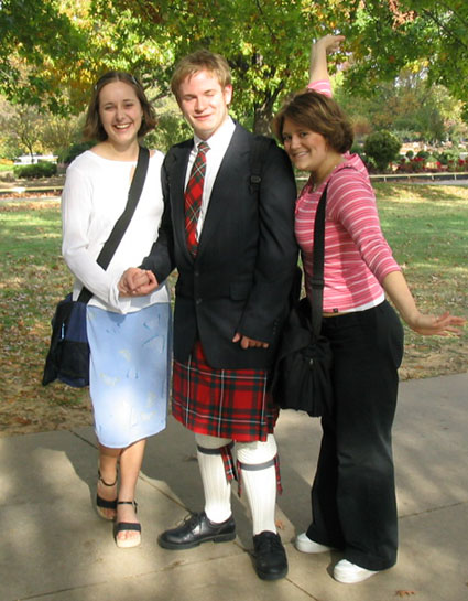 Wearing kilts attracts the ladies