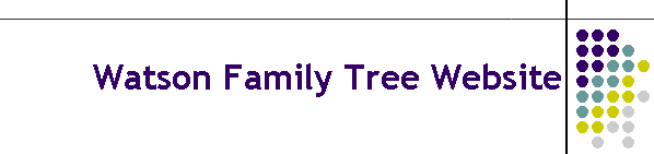 Watson Family Tree Website