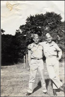 Dick and R.E. Seiley, September, 1943, Scott Field, ILL