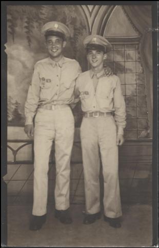 Bill Harmon and R.E. Seiley, August, 1943, ILL