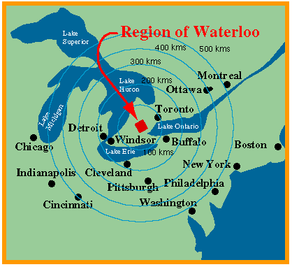 Map of Great Lakes Area