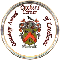 Crocker's Corner Genealogy Award of
Excellence