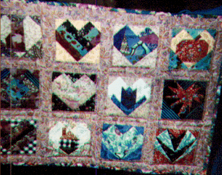 photo: heart sampler wall hanging