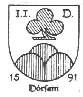 Crest of Joh. Jacob Dörsam 1591 (Hessisches Wappenbuch)