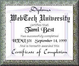 HTML 101 diploma