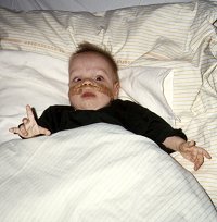 Michael in a big bed