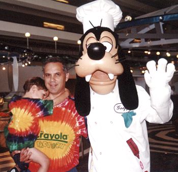 Avi and Yovel with Goofy