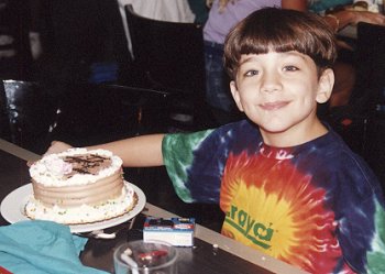 Yohai with his birthday cake