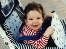 Yovel in his stroller