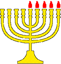 menorah with four candles lit