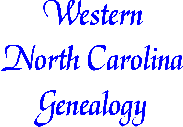 Western North Carolina Genealogy