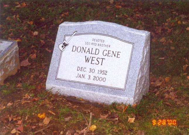 Grave Marker for Donald G. West