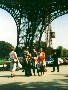 Pat at the base of the Eiffel Tower