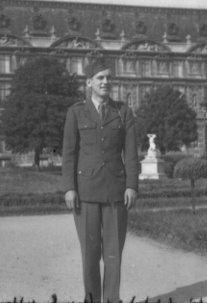 Dad in front of the Louvre 1945