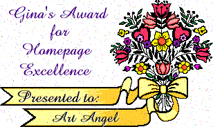 Gina's Award for Homepage Excellence