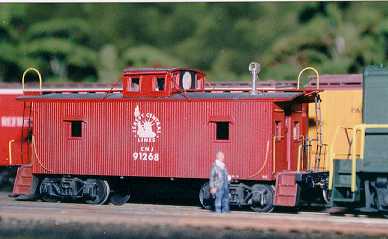 Scratchbuilt CNJ caboose.