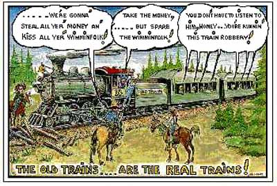 train robbery cartoon