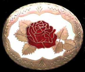 rose belt buckle