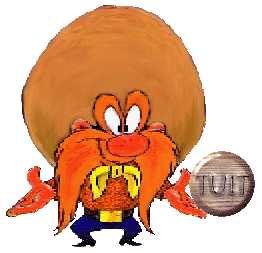 Yosemite Sam with a round tuit