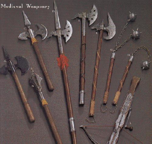 photograph of misc. medieval weaponry