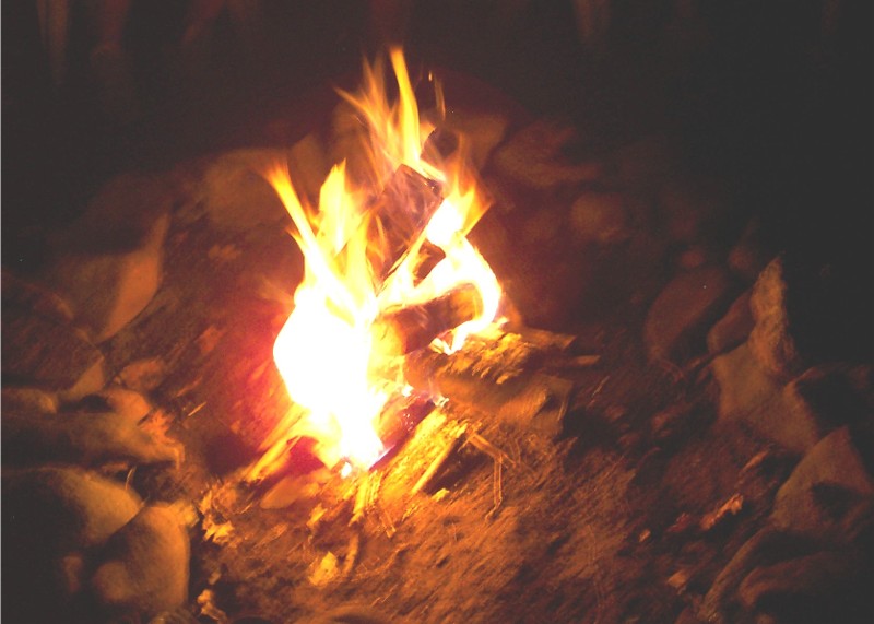 the fire