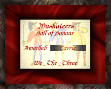 Muskateers Hall of Honor Award