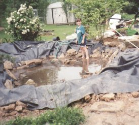 Filling the pond