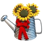 FLOWERS IN WATERING CAN