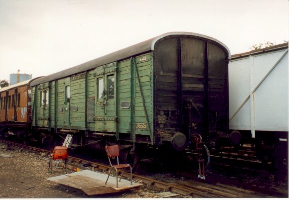 Guards Brake Van behind carriage sheds at Horsted Keynes