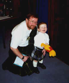 Dad and son, Scottish style