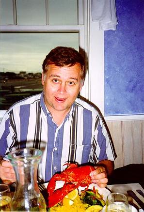 Bruce with a very large lobster