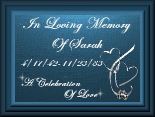 In Loving Memory of Sarah