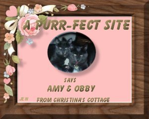 Amy & Obby's Purr-Fect Site Award