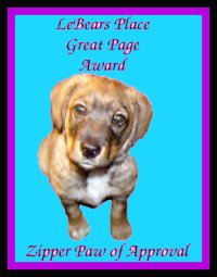 LeBears Place Great Page Award