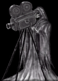 Grim Reaper with movie projector