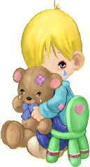 boy and teddy cry