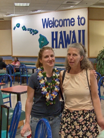 Paula&Heather at airport