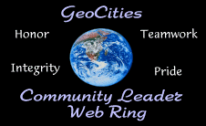 Proud to
                be
                           A GeoCities Community Leader!